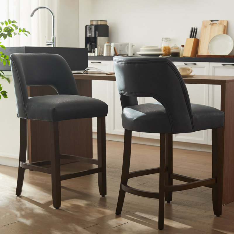Tabouret de bar Bisto, Noir