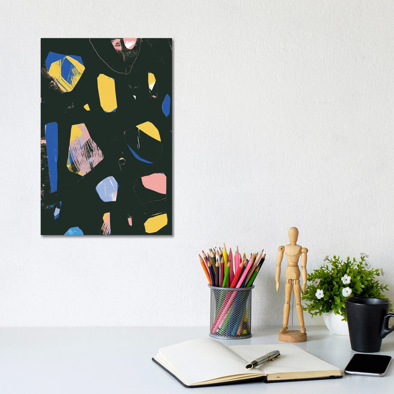 Rocks In Black by Jilli Darling - Wrapped Canvas Painting, 20.32 cm H x 30.48 cm W