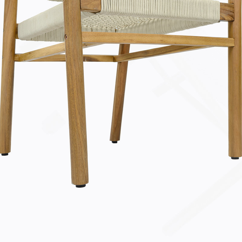 Ensemble de 2 chaises d'extérieur pour l'extérieur, beige et beige, Beige
