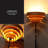 Modern Wooden Layered Lampshade, E26 Socket, Pull Chain Switch, Metal Base, Standing Lamp for Living Room, Bedroom (bulb not included)-618914390