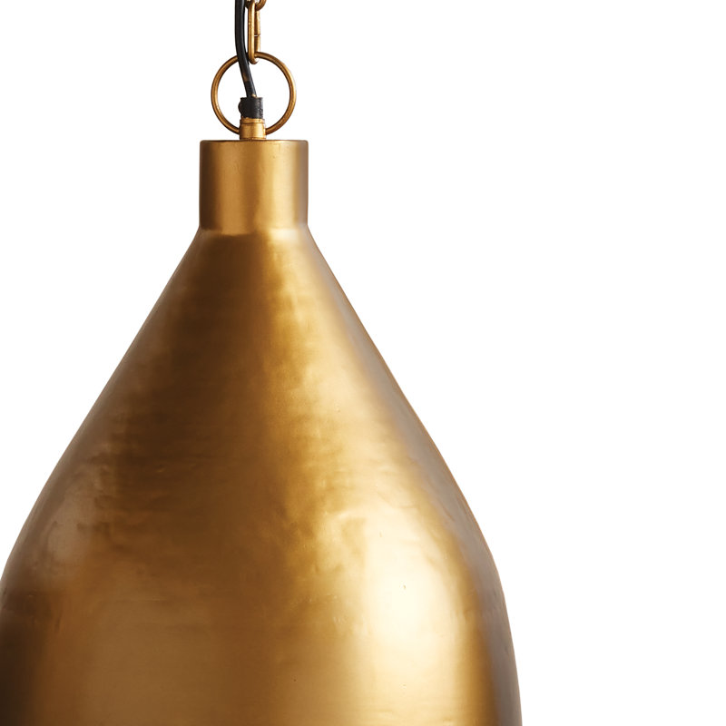 Petit luminaire suspendu Dodger Sophia, Doré, H 28,5 po x l 13 po x P 13 po 