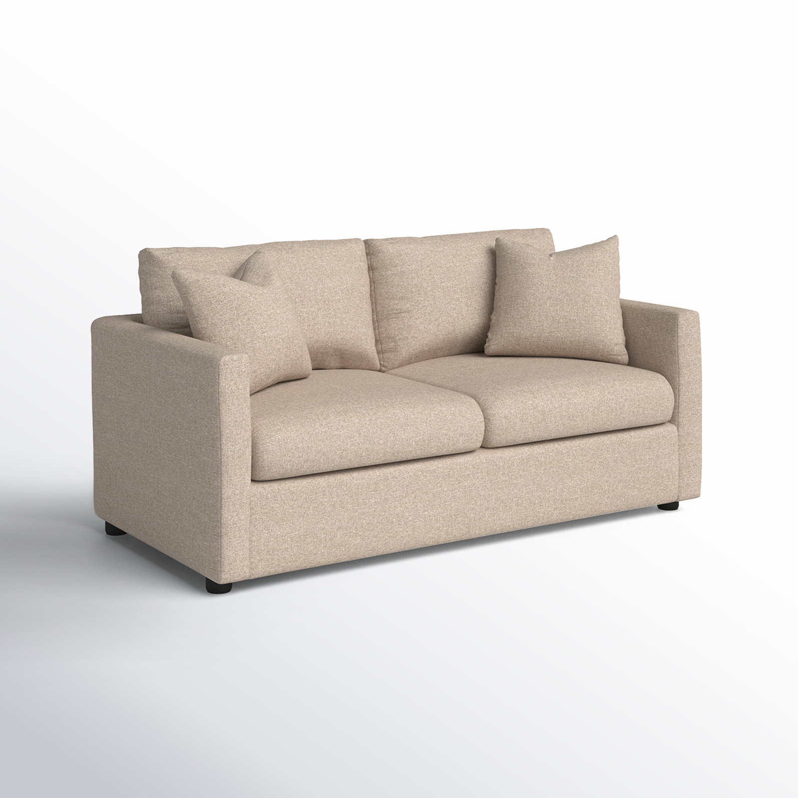 Godwin 67'' Upholstered Loveseat, Macc Ecru