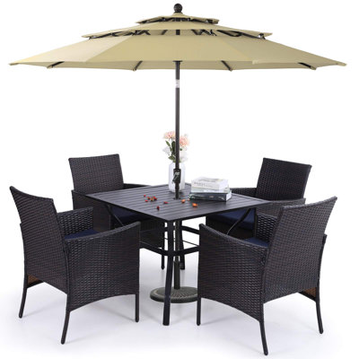 4 - Person Patio Dining Set with , Cushions Included