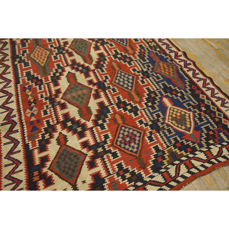 Flatweave Wool Geometric Area Rug