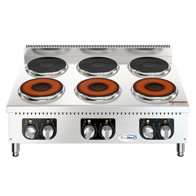 Plaque de cuisson électrique commerciale 36 brûleurs 36 po, 240V (km-crc36-e)