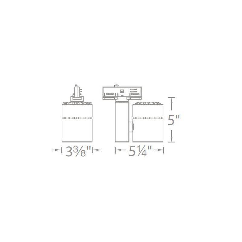 Exterminator II Track Head, Black, Narrow, 3000K/85