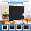 Black Rolling Room Divider Privacy Screen for Home and Office