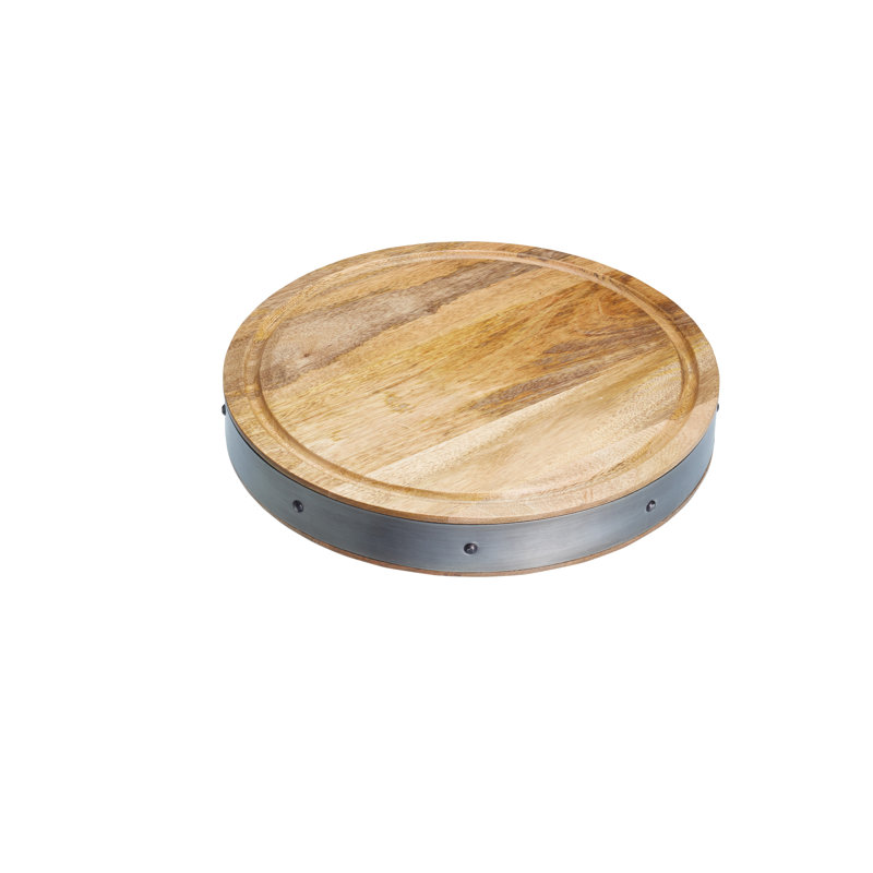 Industrial Kitchen Round Mango Wood Butchers Block