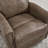 30.5 "W Manual Genuine Leather Swivel Rocker Recliner Vintage Recliner With Heated Massage-714923863