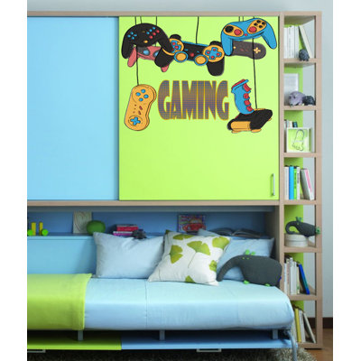 Wall Decal Gaming Art Stickers, Game Wall Decal Boys, Gamer Room Gaming Decals, Bedroom Decor Video Game Controller Vinyl Art Stickers- GD524