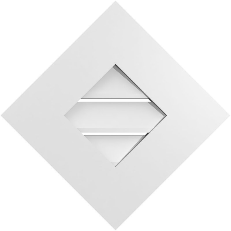 Évent à pignon fonctionnel en uréthane Diamond, H 18 po x l 18 po x P 1 po