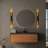 Modern Black Wall Lamp, Metal Body, 3.1 x 23.2 x 4.7 inches | Base Plate: 3.1 x 7.9 x 1.2 inches | 2 x E14 Socket (Max 40W) | Stylish IP20 Rated Design for Living Room, Bedroom, or Office | Bulb Not Included