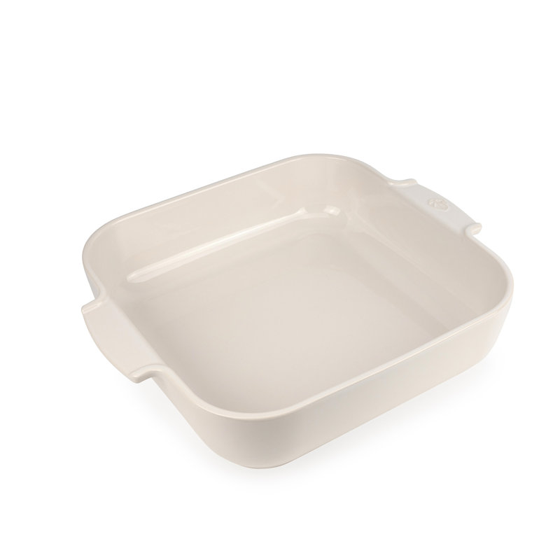 Appolia 3 Qt. Ceramic Square Casserole, 3'' H x 14.25" L x 11.5" W, Ecru