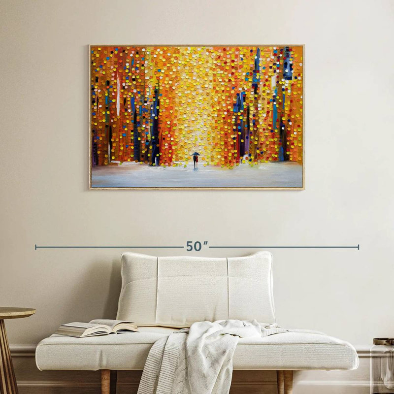 Sunset Feelings, Floating Frame Natural Wood, 40" X 27"