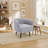 28.8'' Wide Modern Soft Upholstered Swivel Living Room ArmChair With Solid Wood Legs-476247979