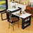 Kitchen Island with Extendable Dining Table, Double-Sided Storage, Power Outlet and Adjustable Shelves-1165304523