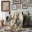 «Abstract Blossom Serenity» - couverture sherpa de qualité supérieure 1 pièce - reproduction d'art luxueuse-97350399
