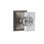 Grandeur Carré Square Rosette Privacy with Carré Crystal Door Knob