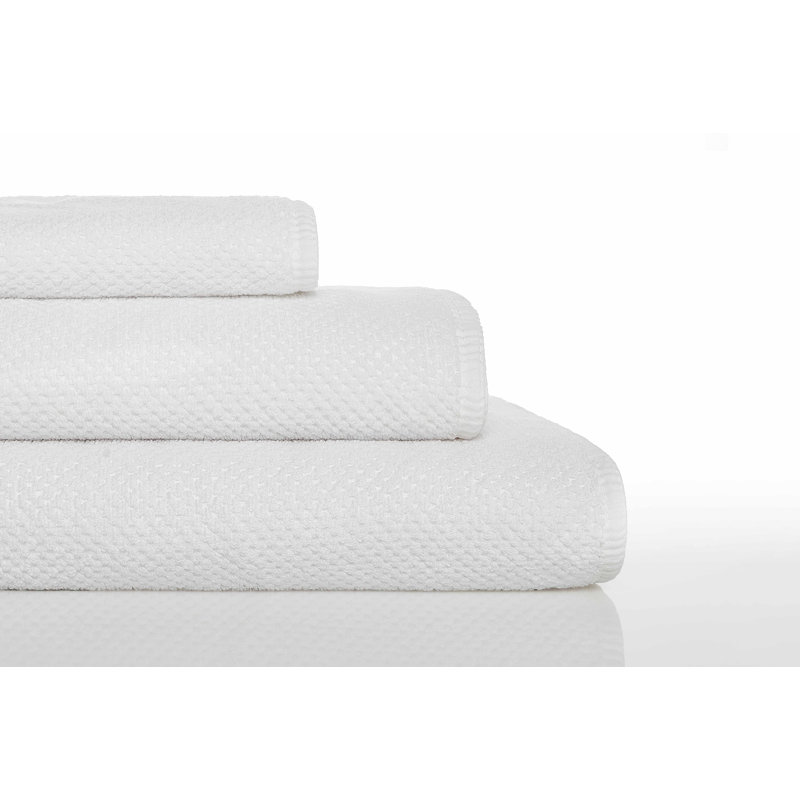 Bee Waffle Waffle Towel, White, 12" W x 20" L, Fingertip Towel 1-Pack