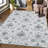 Floral Machine Washable Rug with Rubber Backing for Living Room Vintage Non-Slip Dining Room Rug Easy-Cleaning Floor Carpet for Bedroom-2019829658