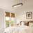 21.3" Rectangular Modern Farmhouse Wood LED Panel Flush Mount Low Profile Ceiling Light