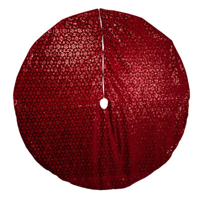Kurt Adler 72-Inch Burgundy Sequin With Metallic Cord Tree Skirt Kurt Adler 72-Inch Burgundy Sequin With Metallic Cord Tree Skirt