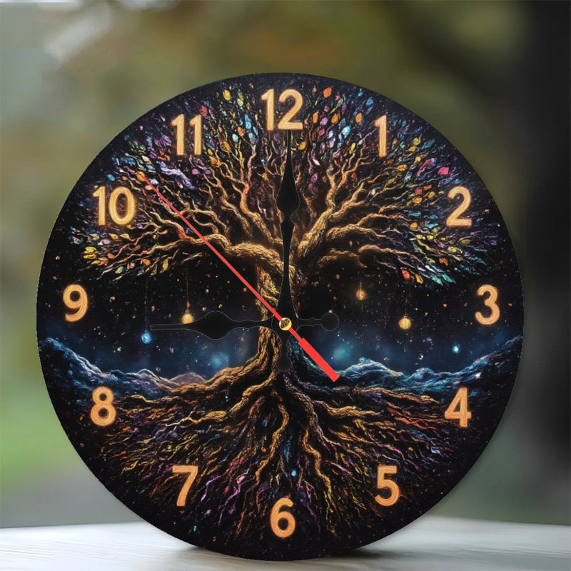 Horloge arbre de vie avec chiffres