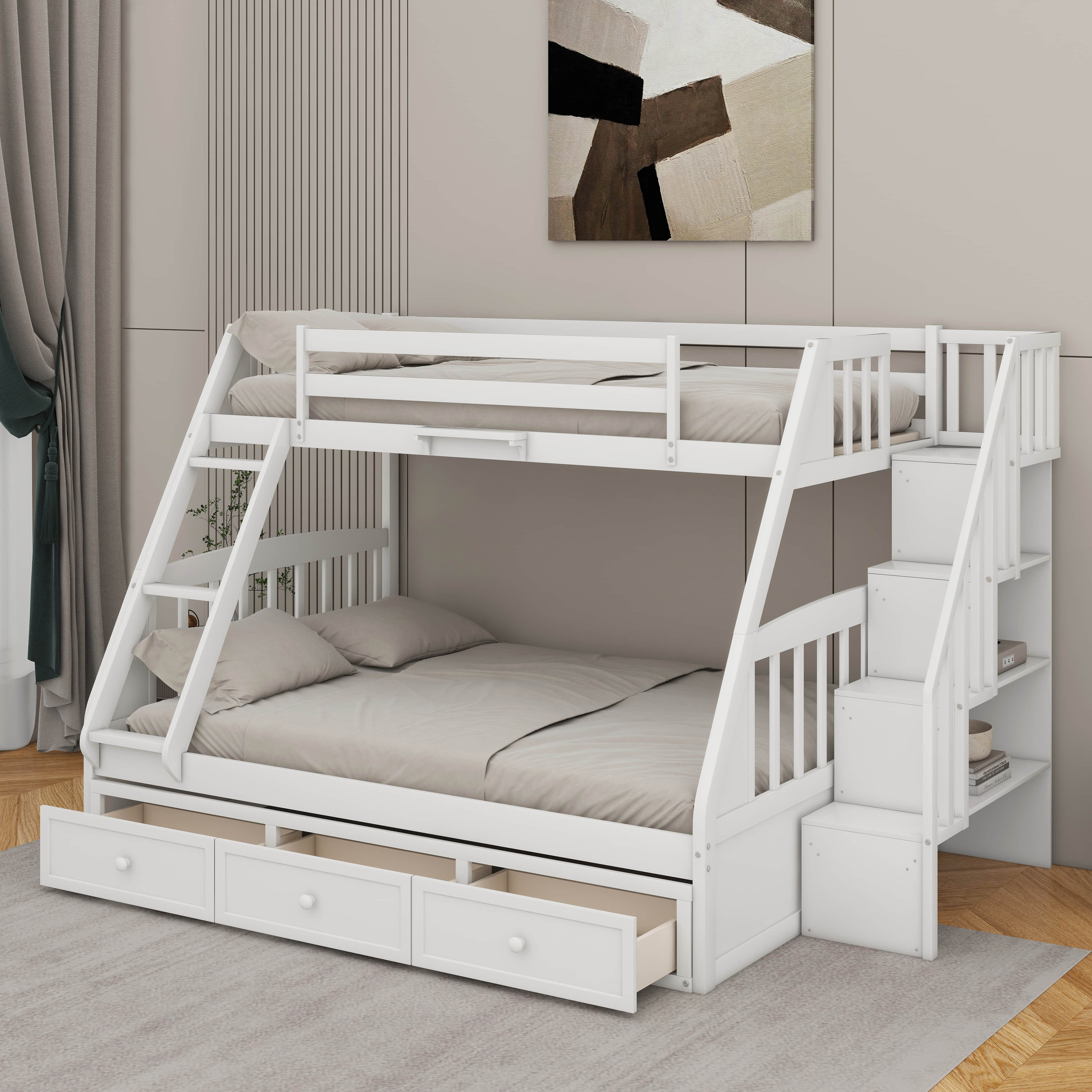 Latitude Run® Twin Over Full Bunk Bed With Drawers - Wayfair Canada