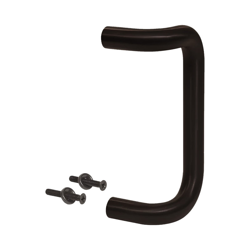 Poignée à tirette solide, 9 po de longueur, 8 po de centre à centre, 1 po de diamètre, matériau en aluminium, finition bronze huilé