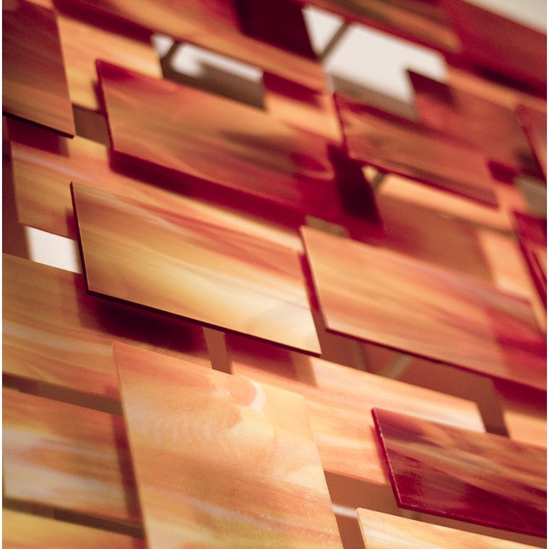 Sunset Handmade Wall Decor, 44" H x 71" W x 4" D
