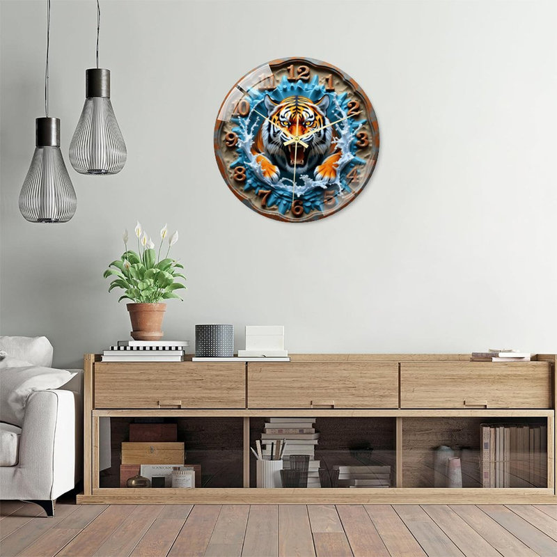 Horloge murale en verre 16 po