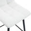 Chaise de bar moderne moderne à carreaux blanc, pieds en métal noir, facile à nettoyer, convient aux rassemblements sociaux en deux pièces avec siège ergonomique, motif, pieds