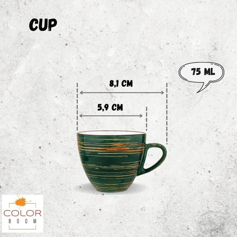 Wilmax Colourboom Teacup, 75ml, Green