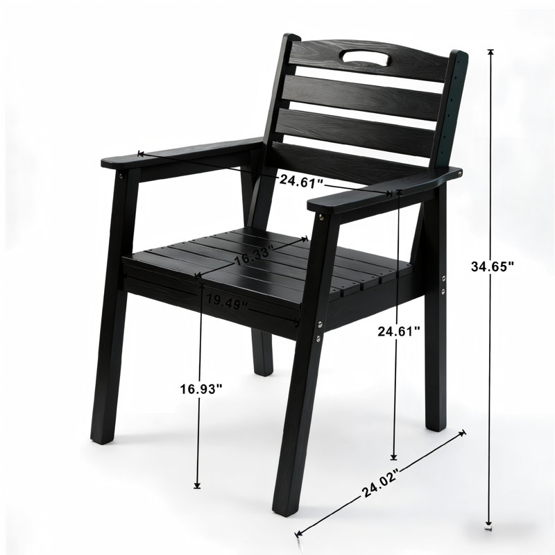 Chaises de patio durables en PEHD, conception moderne pour les jardins et les terrasses