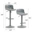 Ensemble de 2 tabourets de bar modernes en cuir de polyuréthane, hauteur de comptoir, pivotant, réglable, sans accoudoirs, noir | Idée de cadeau