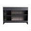 Meuble-lavabo autoportant de 48 po avec lavabo en résine et 3 portes d'armoire à fermeture en douceur (emballage KD)-126528377