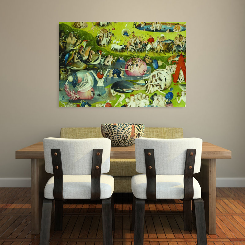 Central Panel Birds Detail From The Garden Of Earthly Delights Classic Surreal Wildlife Wall Art Print by Hieronymus Bosch - Wrapped Canvas Print