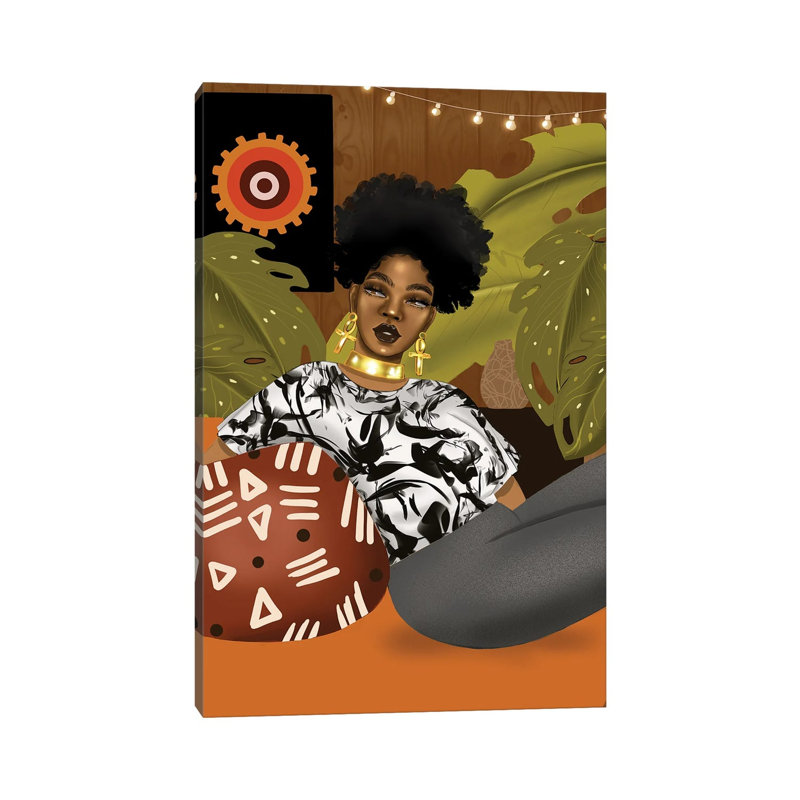 Ms Anika 1 Piece Wall Art on Canvas, 30.48 cm H x 45.72 cm W, Wrapped Canvas