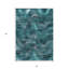 Tapis d'extérieur lavable abstrait bleu sarcelle 3 pi x 5 pi bleu turquoise et gris