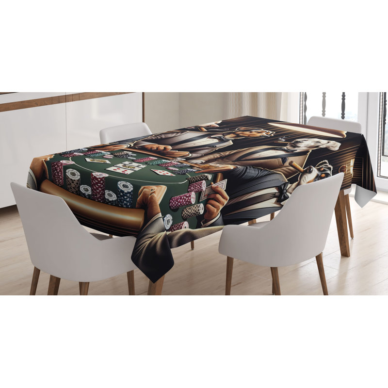 Jayati Rectangle No Pattern Microfiber Tablecloth, 90" Rectangle