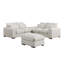 Canapé modulaire en lin avec 2 repose-pieds