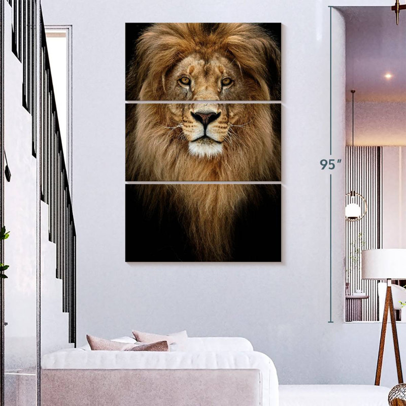Brampt Kingly Lion Head, 74" H x 48" W