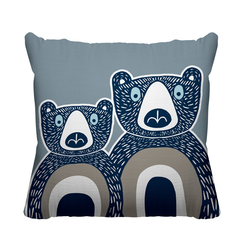 Coussin Berny, 15 po x 15 po, Ardoise, Carré