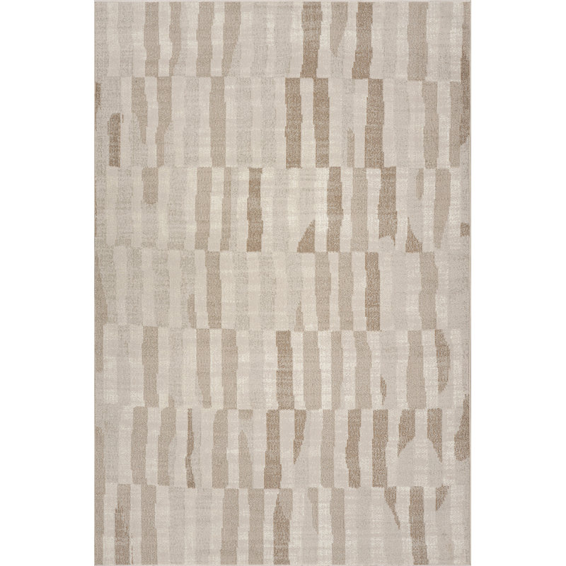  Romilda Rustic Abstract Washable Area Rug, Rectangle 8' x 10'