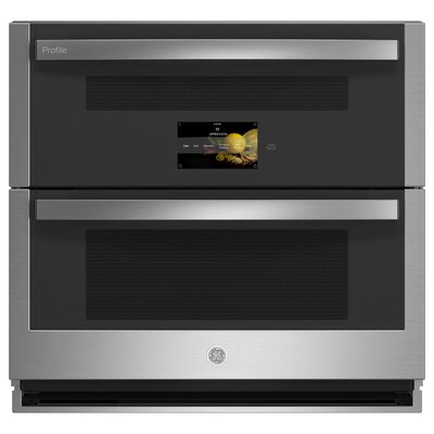 Built-in 29.75"" 5 cu. ft Self-Cleaning Convection Electric Double Wall Oven -  GE, PTS9200SNSS