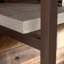 Finition brune, contemporain, bureau personnel, tablettes réglables, espaces, présentoir de bureau en bois d'ingénierie, rangement et organisation, style,