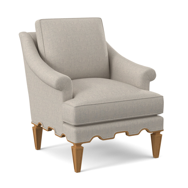Palm Armchair, Margaret Ebony Polyester Blend, Amber