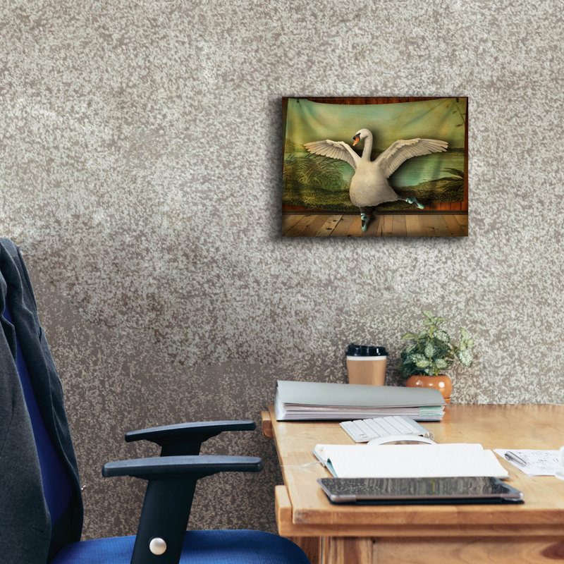  «Swan Lake 2» par John Hovenstine, art mural sur toile, 16 po x 12 po, H 12 po x l 16 po
