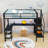Loft Bed With Desk, Storage Staircase, And USB/LED Features-1561495609
