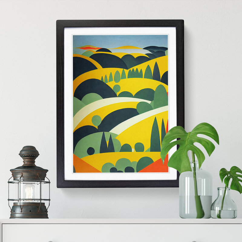 Spring Forest In Abstract Vol.2 - Single Picture Frame Print, Black, 64cm H x 46cm W x 2cm D
